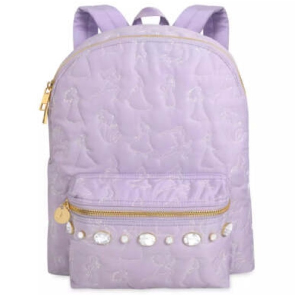 NWT Stoney Clover Lane x Disney Princess Embroidered Backpack Lavender Haze